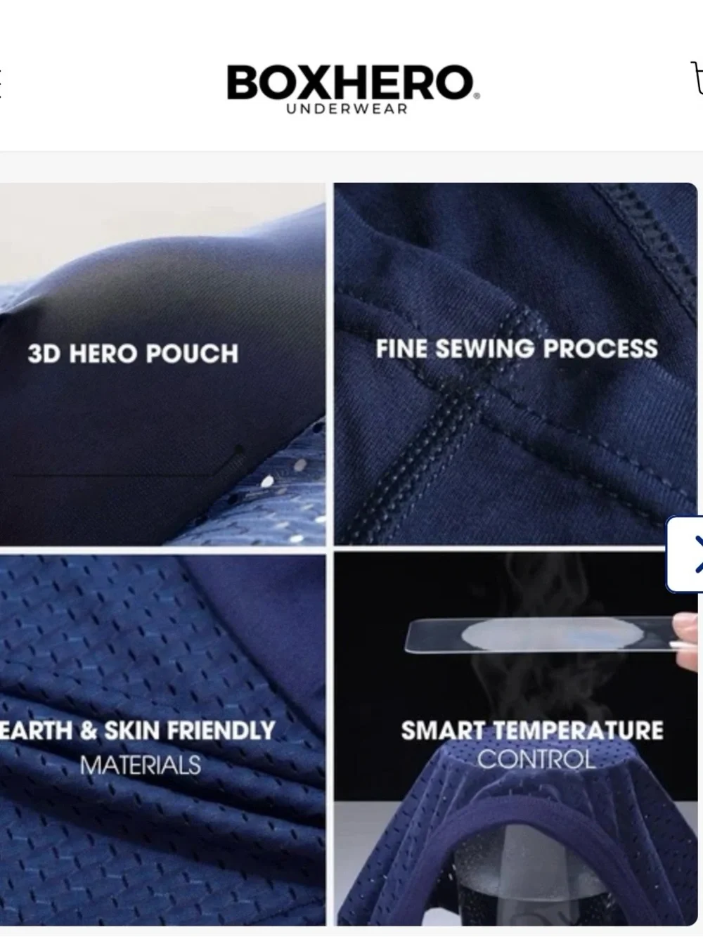 NWT BOXHERO 3 pairs Bamboo Mesh Boxers UNDERWEAR Medium M